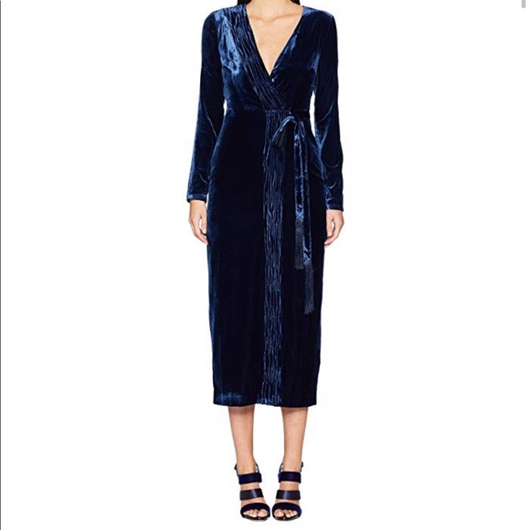 rachel zoe aly velvet wrap dress